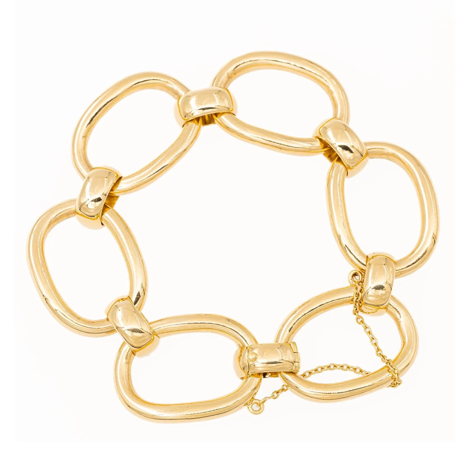 Bracelet à grosses mailles en or jaune 18 carats sold by 58 Facettes product image thumbnail 3