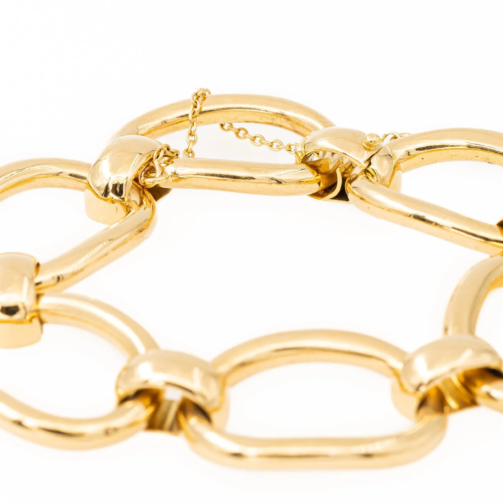 Bracelet à grosses mailles en or jaune 18 carats sold by 58 Facettes product image thumbnail 4