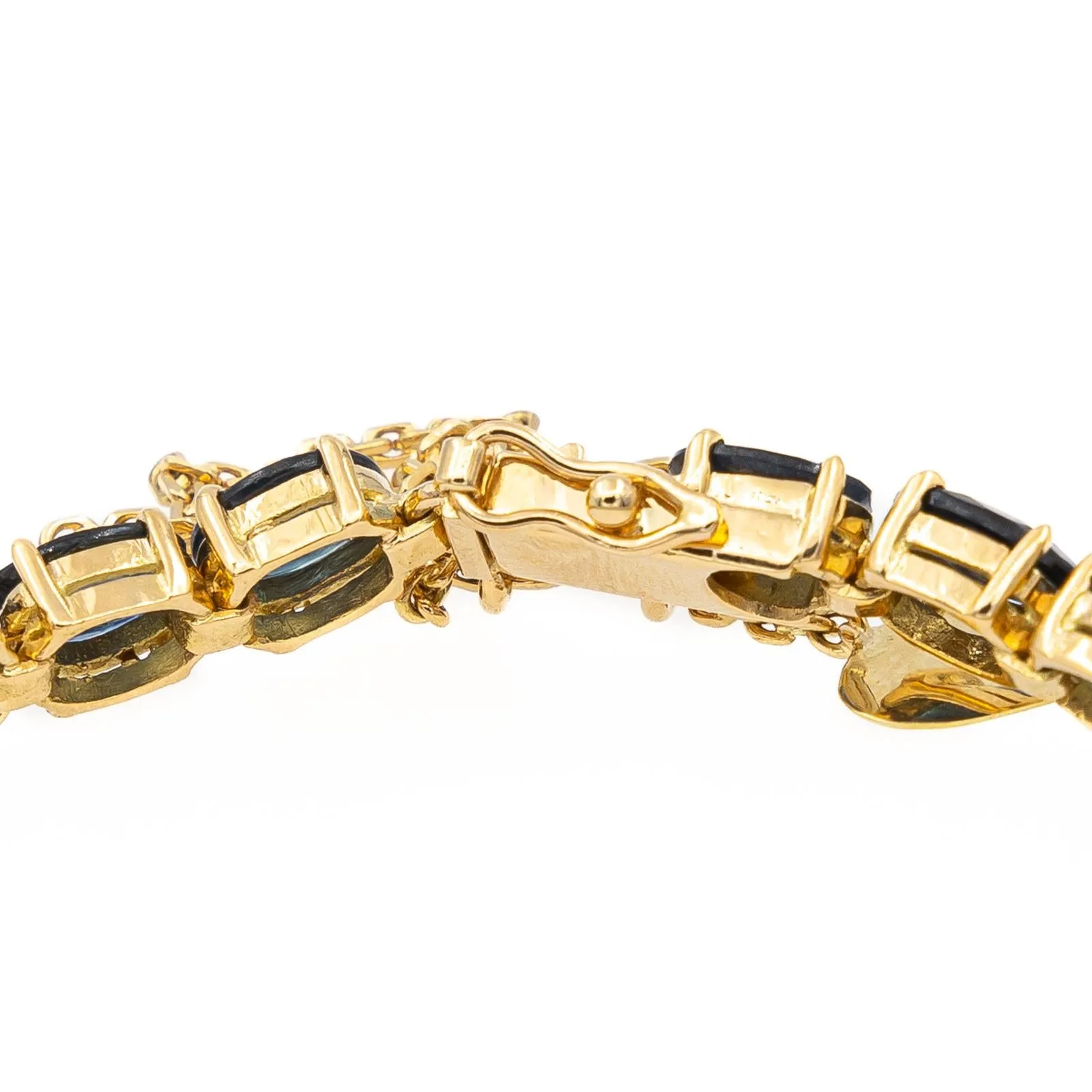 Bracelet en or jaune 18 carats aux saphirs ovales sold by 58 Facettes product image thumbnail 3