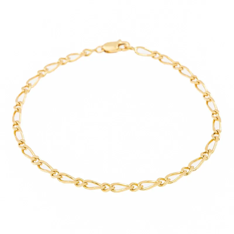 Bracelet maille Figaro en or jaune 18 carats sold by 58 Facettes