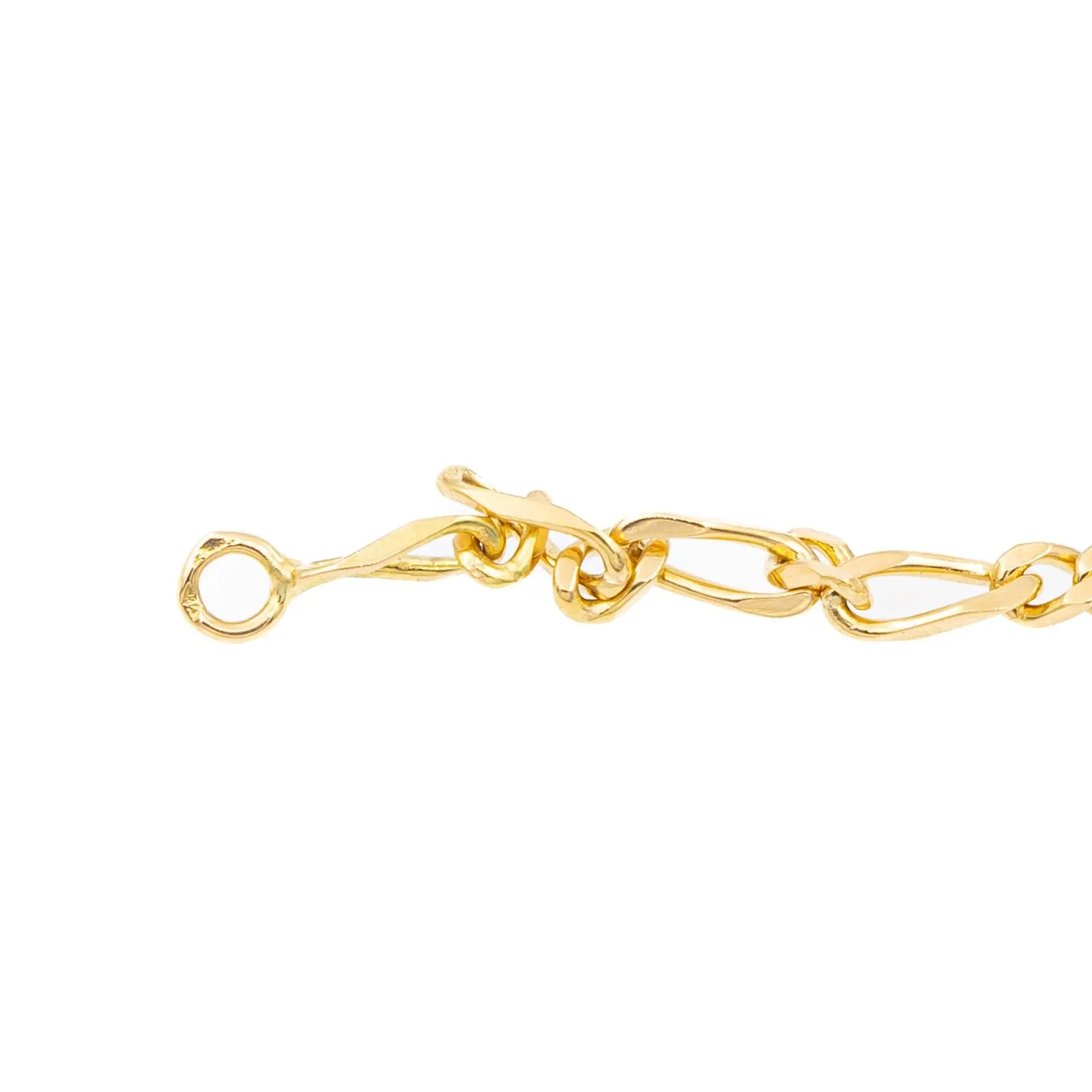 Bracelet maille Figaro en or jaune 18 carats sold by 58 Facettes product image thumbnail 5