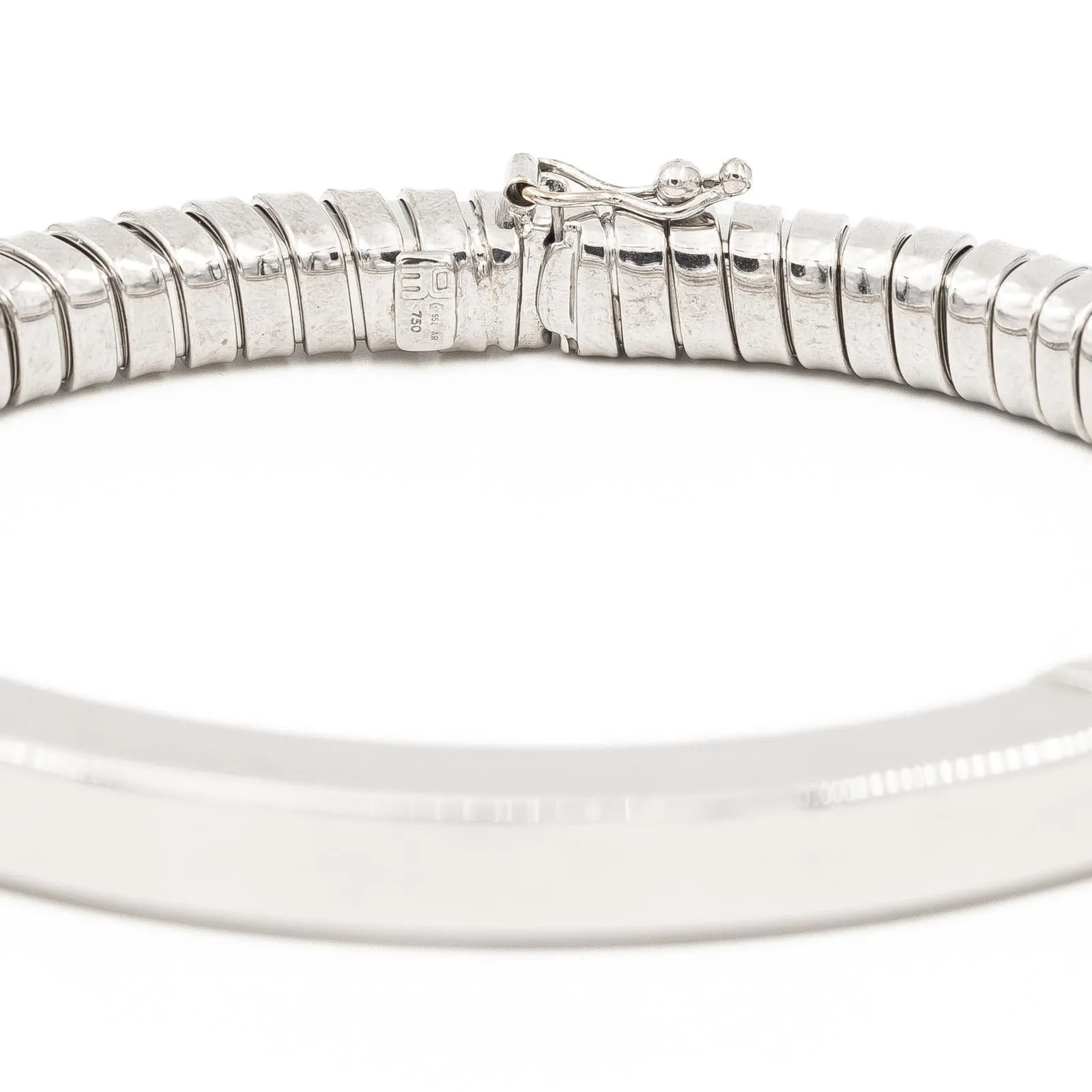 Bracelet maille tubogas en or blanc 18 carats sold by 58 Facettes product image thumbnail 3