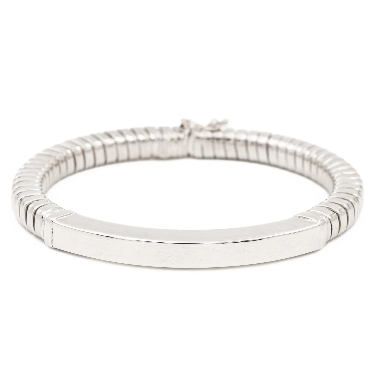 Bracelet maille tubogas en or blanc 18 carats sold by 58 Facettes