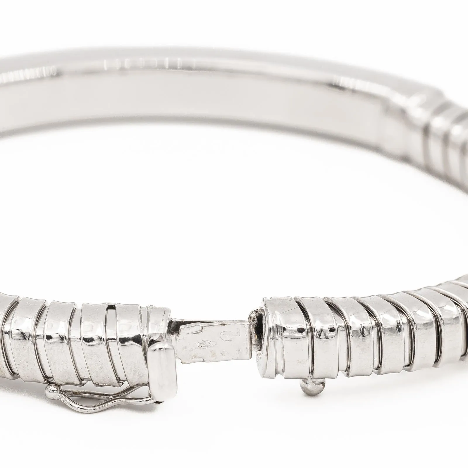 Bracelet maille tubogas en or blanc 18 carats sold by 58 Facettes product image thumbnail 5