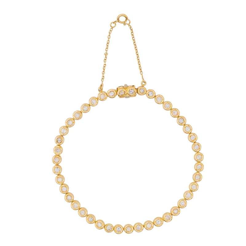 Bracelet Tennis Or jaune Diamant sold by 58 Facettes