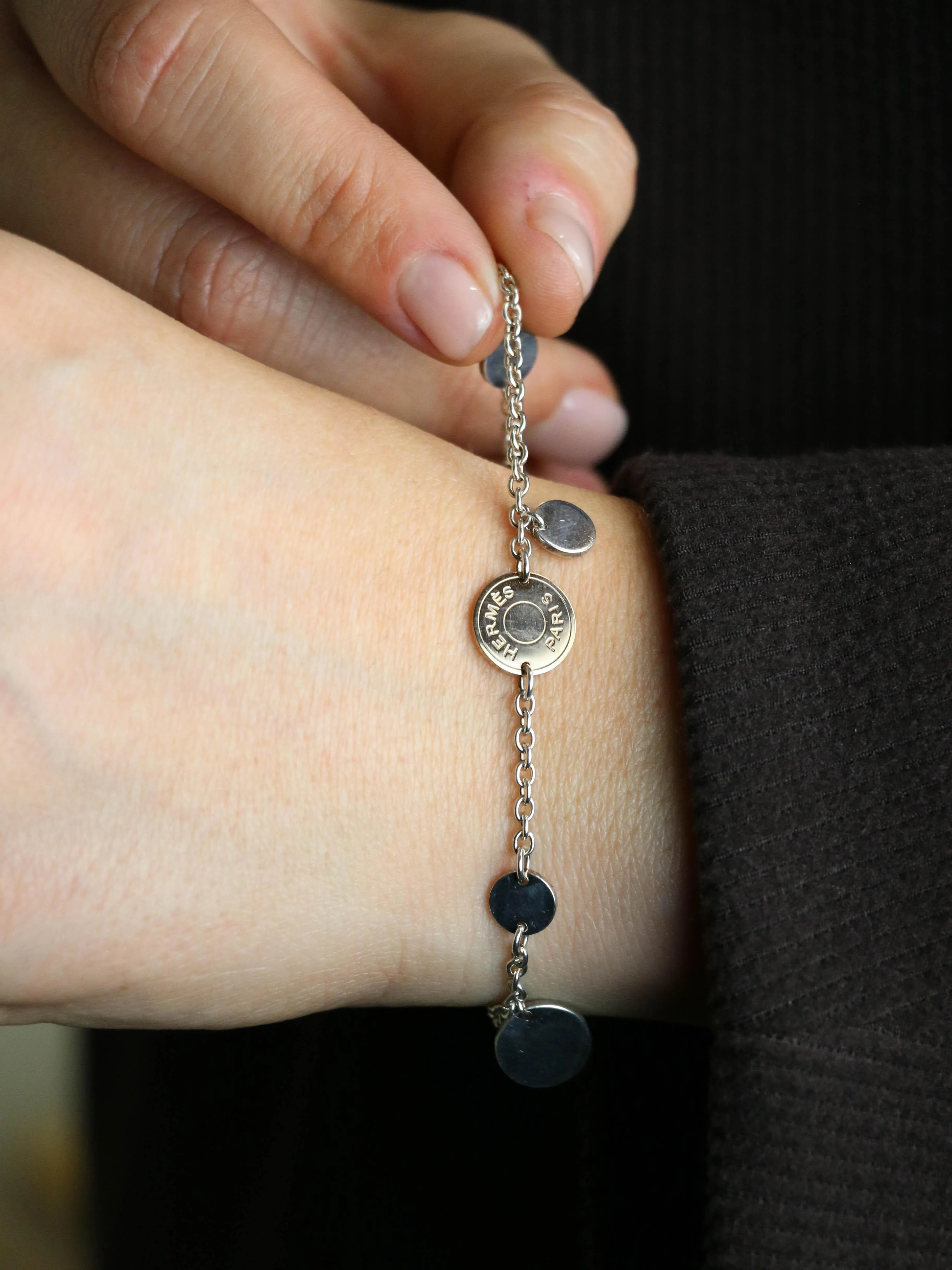 HERMES Bracelet Ex-libris argent or rose sold by 58 Facettes product image thumbnail 2