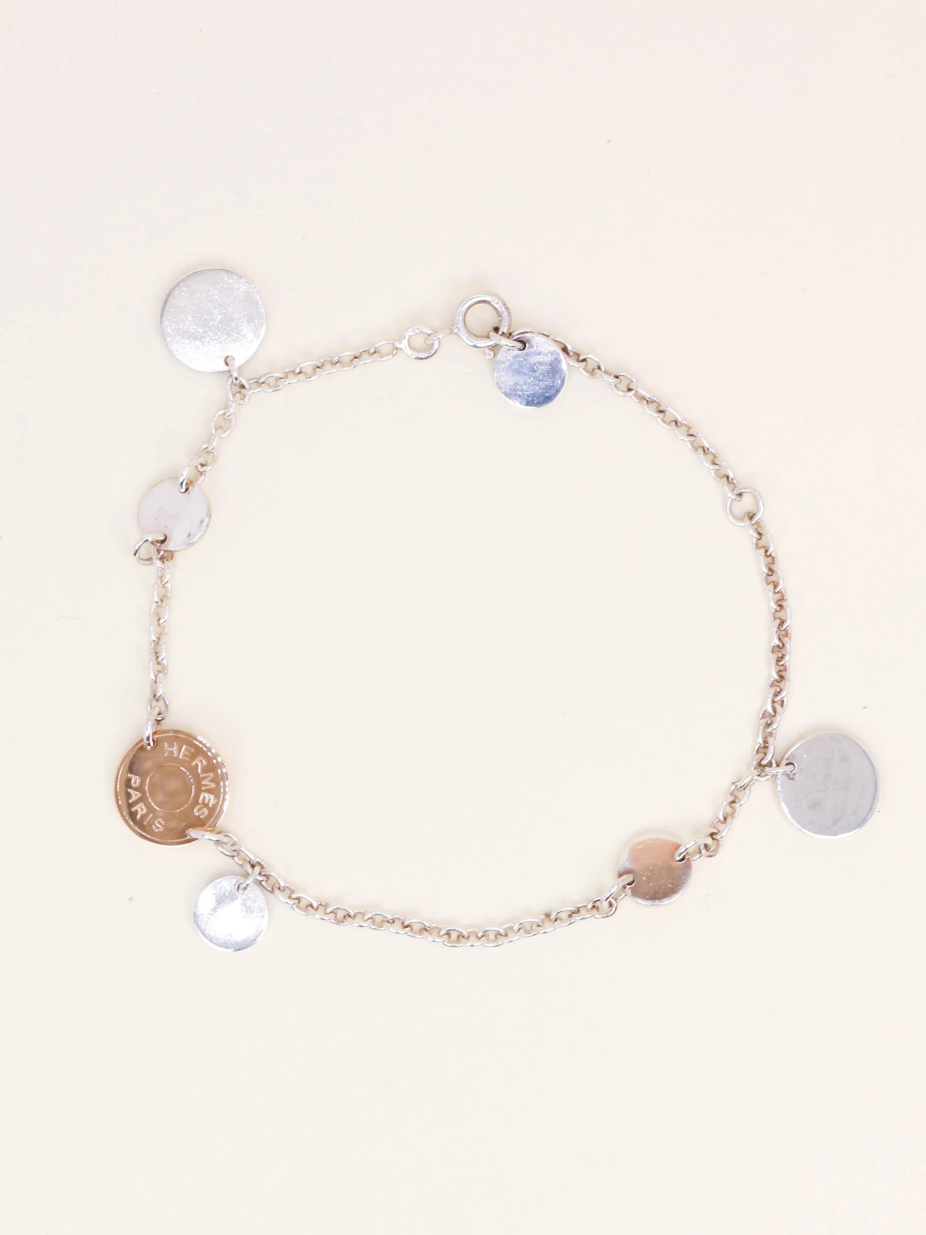 HERMES Bracelet Ex-libris argent or rose sold by 58 Facettes