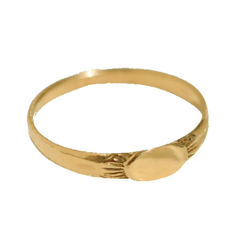 Bague chevalière vintage en or jaune 18K, taille 60 sold by 58 Facettes