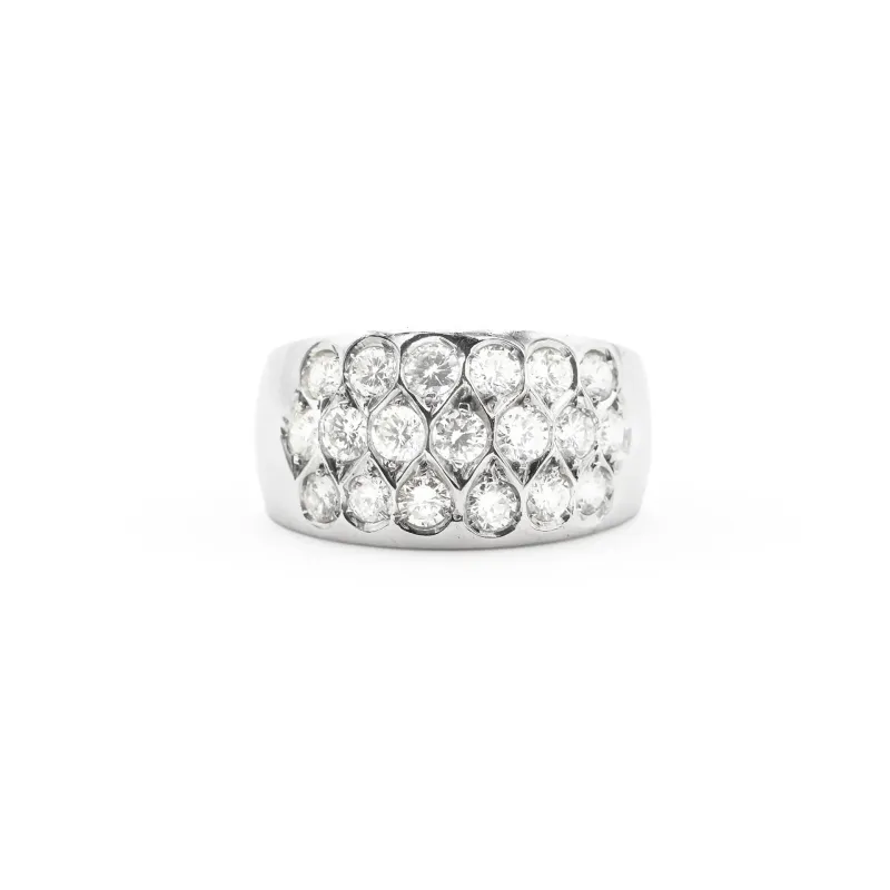 Bague bandeau en or blanc avec diamants 1,50 ct sold by 58 Facettes