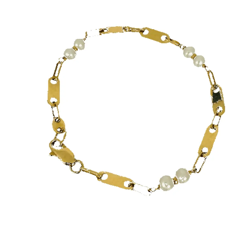 Bracelet vintage en or jaune 18 carats avec perles sold by 58 Facettes