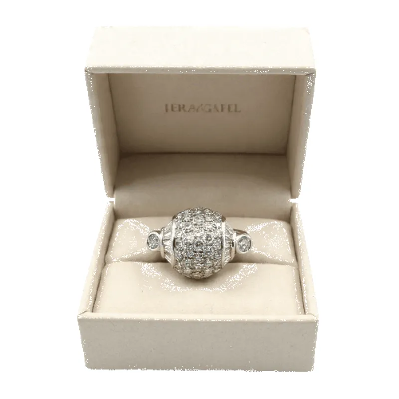 Anello en or blanc 18 ct avec diamants sold by 58 Facettes