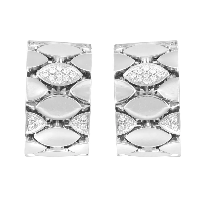 Boucles d’oreilles en or gris 18K et diamants 0,4 ct sold by 58 Facettes