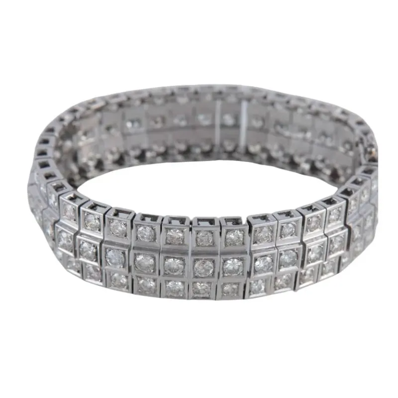 Bracelet ligne de diamants en or blanc 750 sold by 58 Facettes