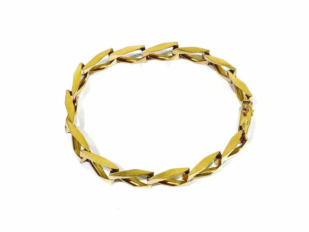 Gourmette homme en or rose 18 carats, maille cheval sold by 58 Facettes product image thumbnail 4