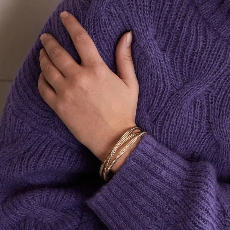 Cartier Trinity - Bracelet en or jaune serti de diamants sold by 58 Facettes product image thumbnail 2