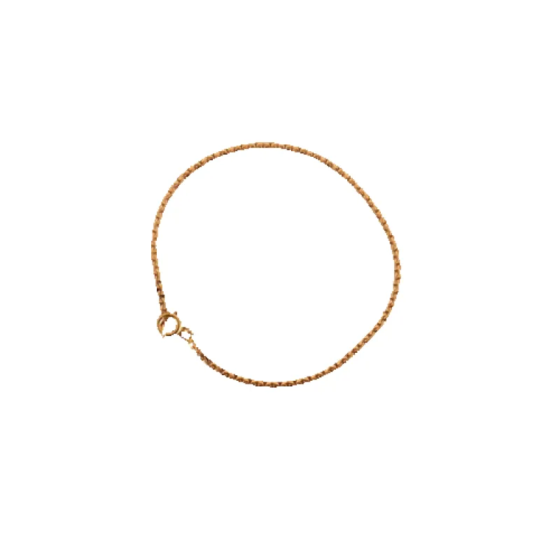 Bracelet maille plate en or rose 750 sold by 58 Facettes