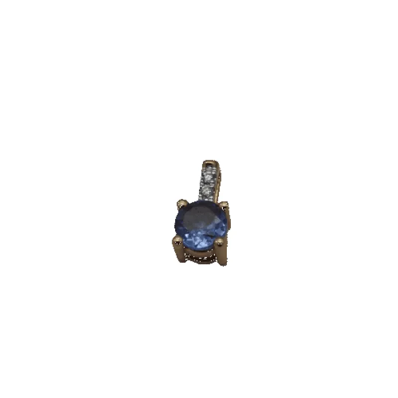Pendentif en or jaune 750‰ avec tanzanite 0,25 ct made by 58 Facettes