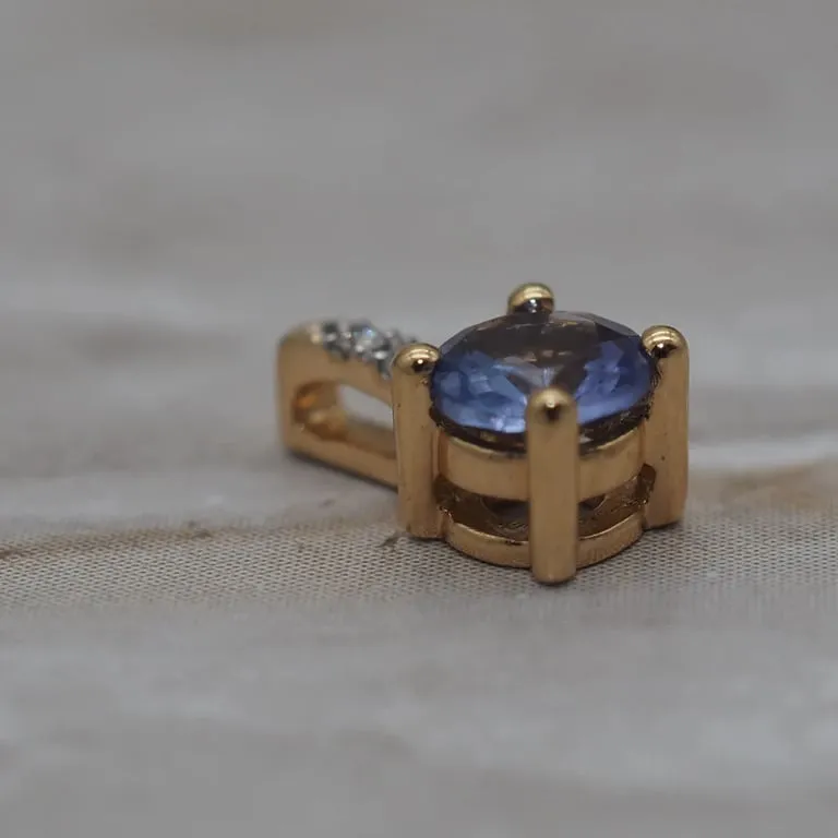 Pendentif en or jaune 750‰ avec tanzanite 0,25 ct sold by 58 Facettes product image thumbnail 2