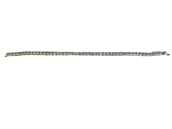 Bracelet ligne en or blanc 18 cts et diamants sold by 58 Facettes product image thumbnail 2