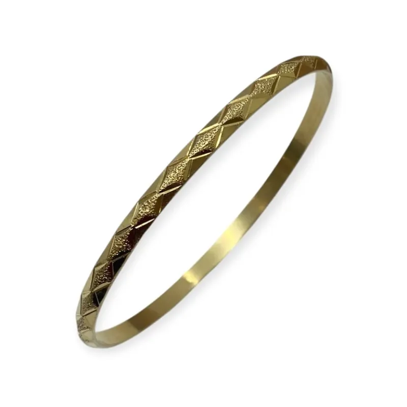 Jonc ciselé - Bracelet en or jaune 18k made by 58 Facettes