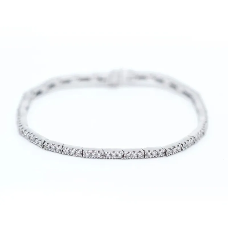Bracelet rivière en or blanc 18 carats et diamants 1,07 ct sold by 58 Facettes