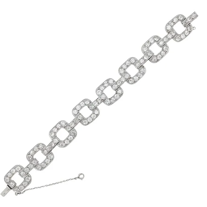 Bracelet ancien en platine 950 serti de diamants taille ancienne sold by 58 Facettes product image thumbnail 2