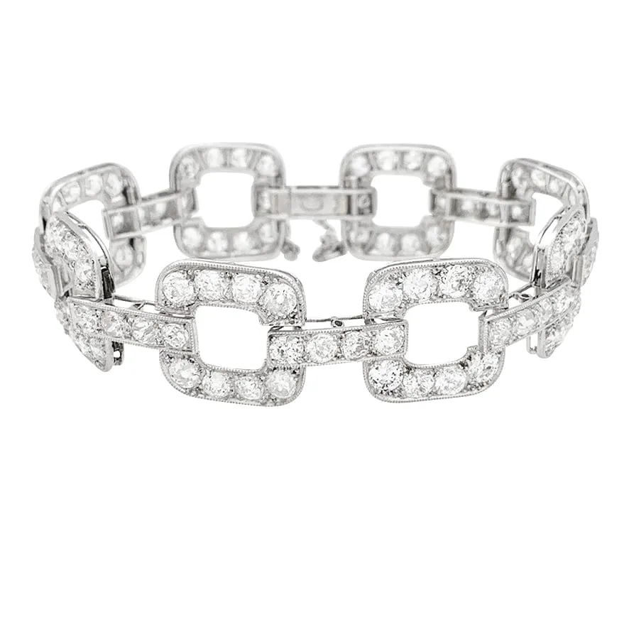 Bracelet ancien en platine 950 serti de diamants taille ancienne sold by 58 Facettes