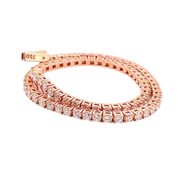 Bracelet tennis en or rose 18 carats et diamants sold by 58 Facettes
