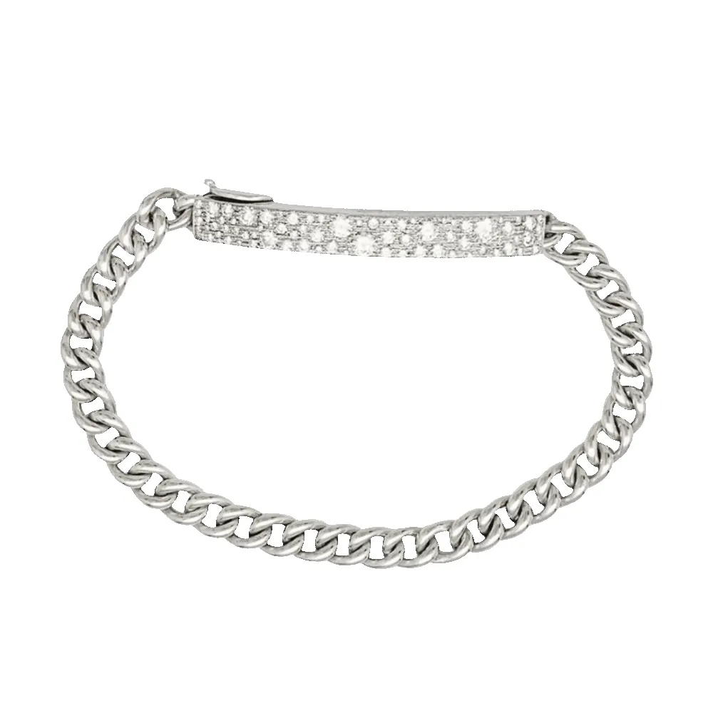 Dior - Bracelet gourmette en or blanc et diamants sold by 58 Facettes product image thumbnail 2
