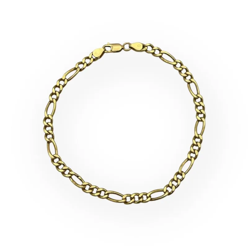 Bracelet maille Figaro en or jaune 750 (18K) sold by 58 Facettes
