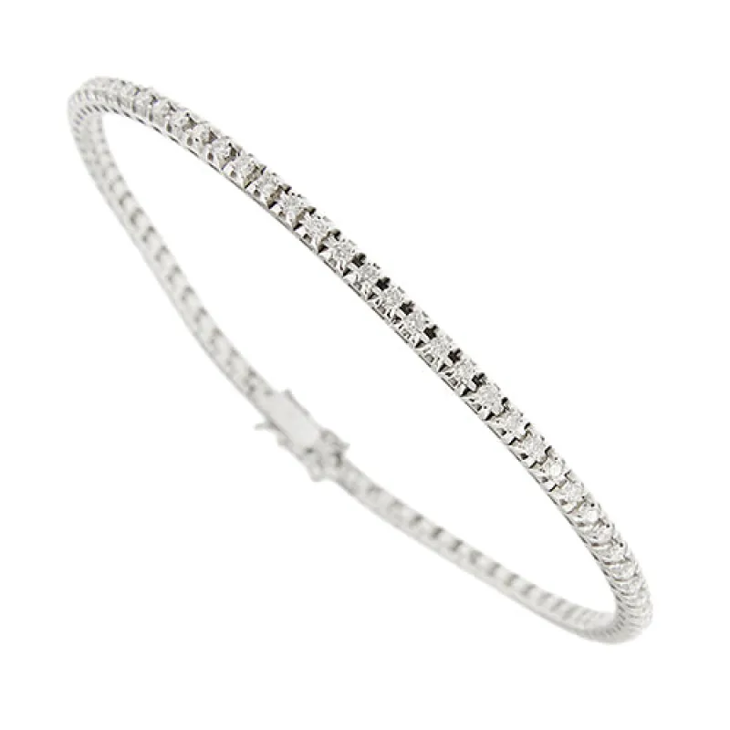 Bracelet tennis en or blanc 18 ct avec diamants 1,54 ct made by 58 Facettes