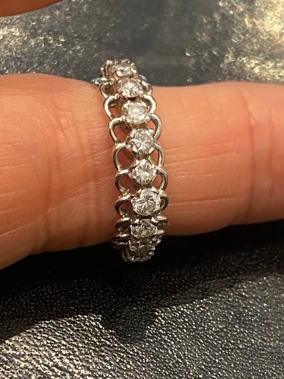 Alliance américaine - Bague en or blanc 750 et diamants 1,30 ct sold by 58 Facettes product image thumbnail 2