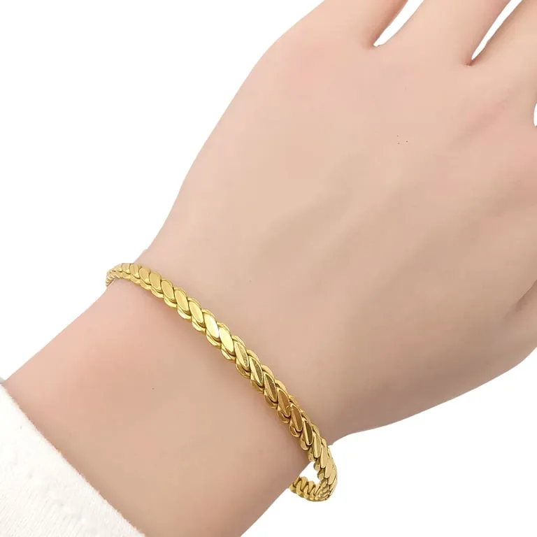 Bracelet jonc en or jaune 22 carats sold by 58 Facettes product image thumbnail 2