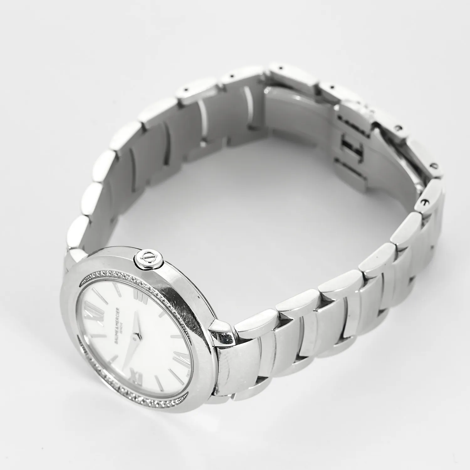 Baume et Mercier - Montre de dame en acier et diamants sold by 58 Facettes product image thumbnail 4