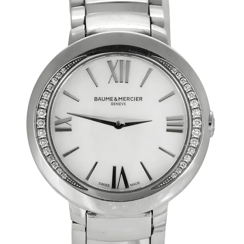 Baume et Mercier - Montre de dame en acier et diamants sold by 58 Facettes
