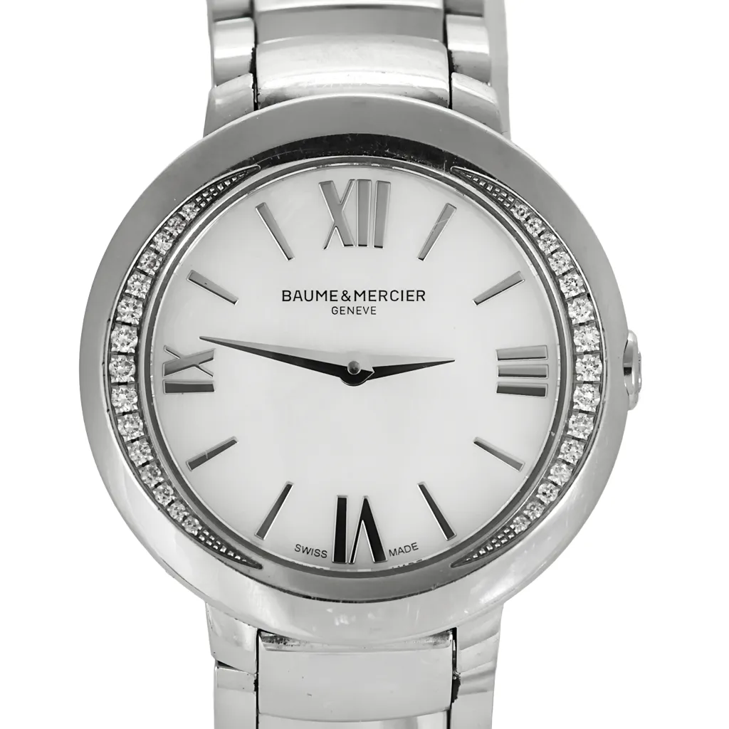 Baume et Mercier - Montre de dame en acier et diamants sold by 58 Facettes