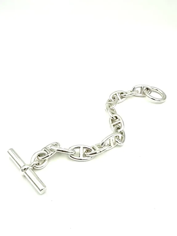 Hermès Chaîne d’ancre TGM - Bracelet en argent 925 sold by 58 Facettes product image thumbnail 5