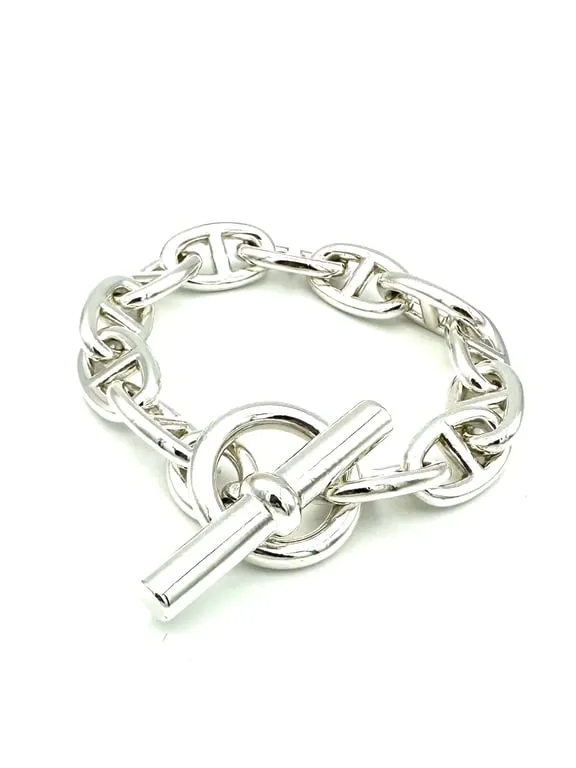 Hermès Chaîne d’ancre TGM - Bracelet en argent 925 sold by 58 Facettes product image thumbnail 2