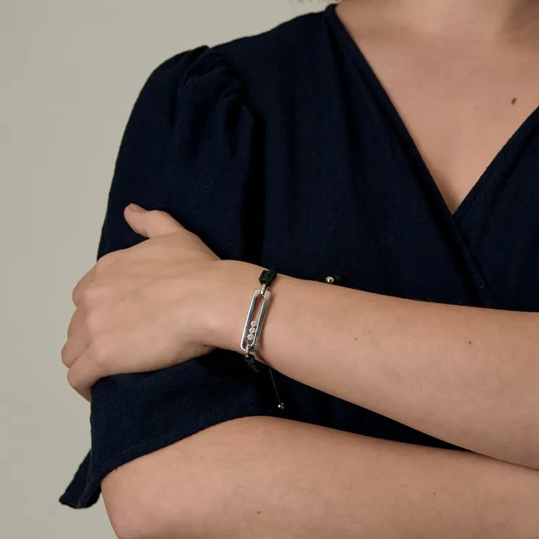 MESSIKA - MOVE L - Bracelet cordon noir, or blanc et diamants sold by 58 Facettes product image thumbnail 2