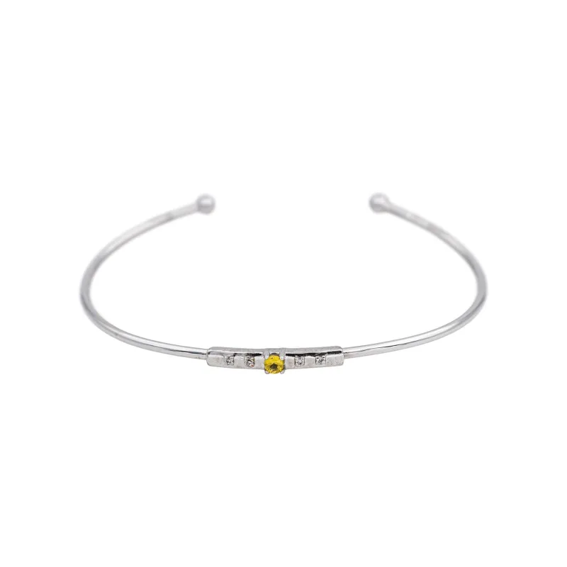 Mauboussin Bracelet Capsule d'émotions Or blanc Saphir jaune, Diamant sold by 58 Facettes