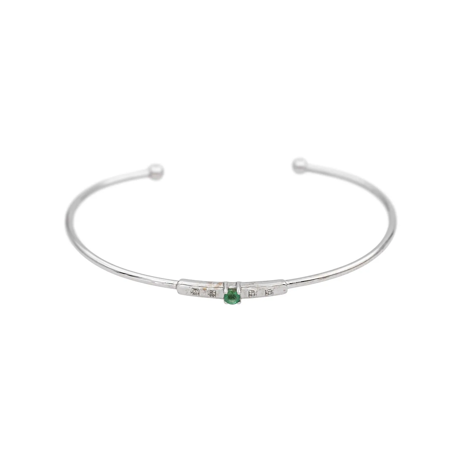 Mauboussin Bracelet Capsule d'émotions Or blanc Emeraude, Diamant sold by 58 Facettes