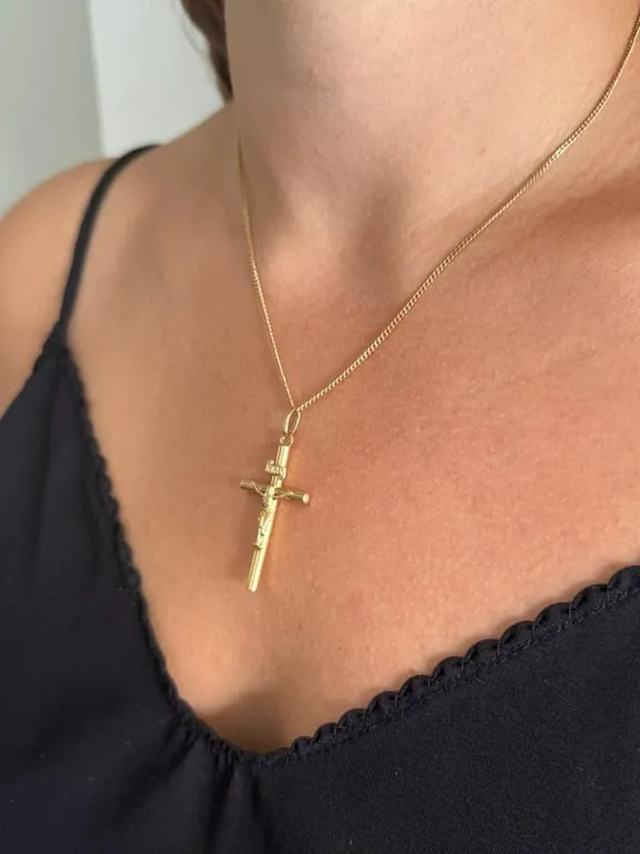 Pendentif crucifix INRI en or jaune 18 carats sold by 58 Facettes product image thumbnail 3