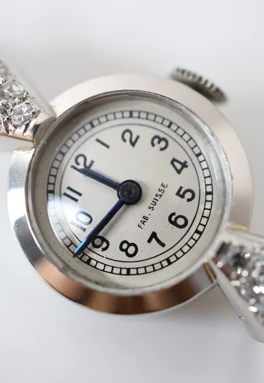 Montre joaillière Art déco - Montre dame en platine 950 et diamants sold by 58 Facettes product image thumbnail 5