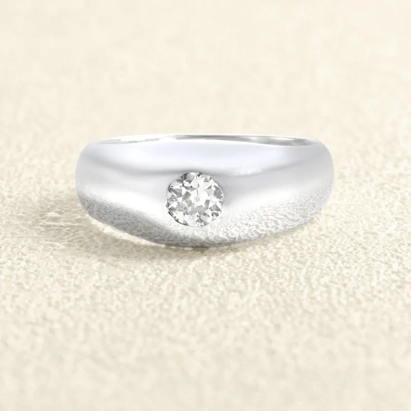 Bague jonc anglais en or gris et diamant sold by 58 Facettes product image thumbnail 2
