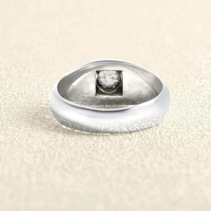 Bague jonc anglais en or gris et diamant sold by 58 Facettes product image thumbnail 3