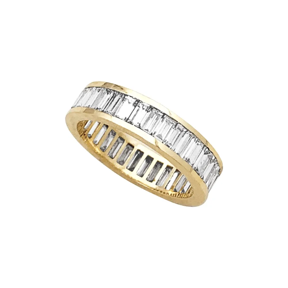 Alliance or jaune et diamants baguettes. sold by 58 Facettes product image thumbnail 2