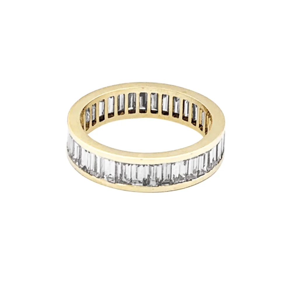 Alliance or jaune et diamants baguettes. sold by 58 Facettes product image thumbnail 3
