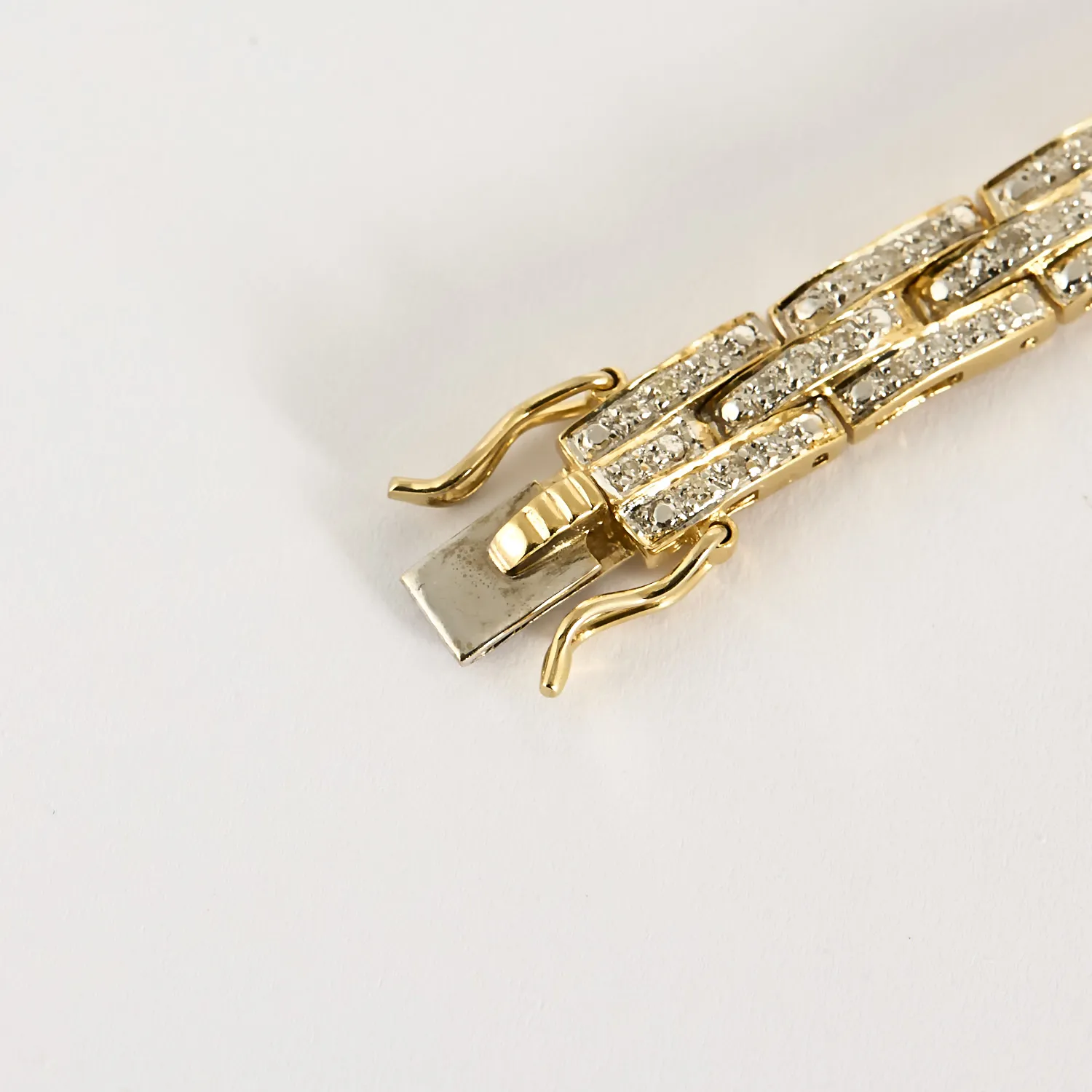 Bracelet en or jaune articulé et diamants sold by 58 Facettes product image thumbnail 5