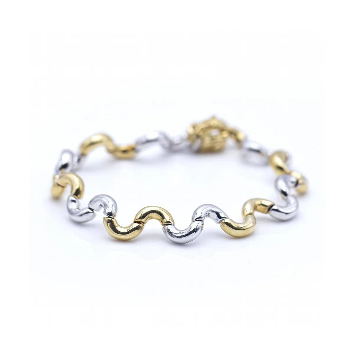 ONDAS - Bracelet en or bicolore 18 ct sold by 58 Facettes product image thumbnail 2