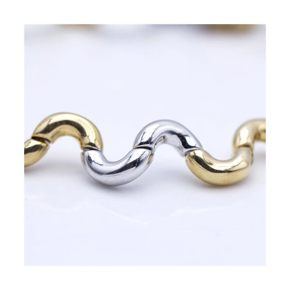 ONDAS - Bracelet en or bicolore 18 ct sold by 58 Facettes product image thumbnail 3